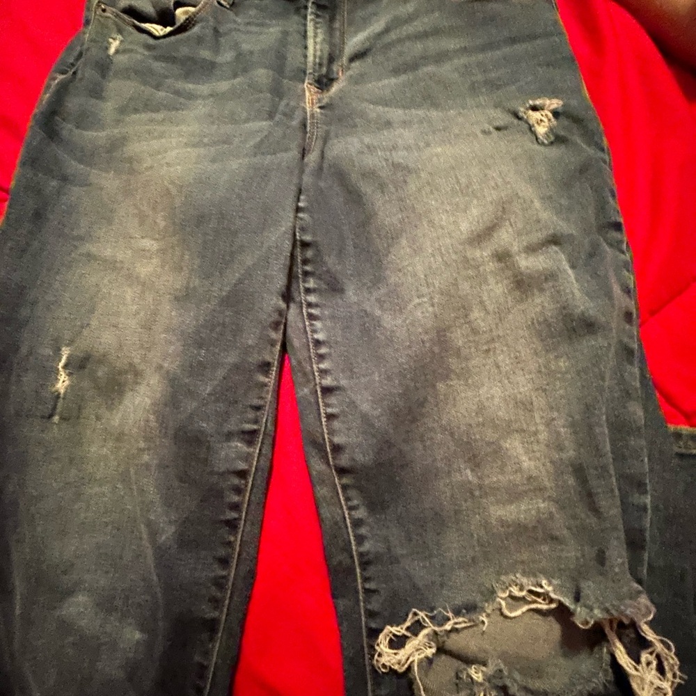 Old Navy Distressed Blue Jeans Overalls
